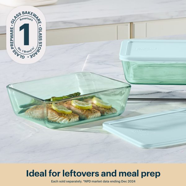 Pyrex Glass Container With Led Pyrex® Simply Store® Tinted Glass 11-cup Rectangle Storage Container ...