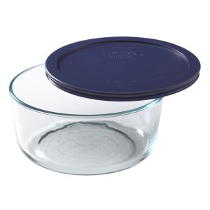 Pyrex® Simply Store® 7-cup Glass Food Storage Container with Blue Lid