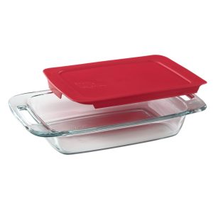 Pyrex? Easy Grab? 2-quart Glass Baking Dish with Red Lid