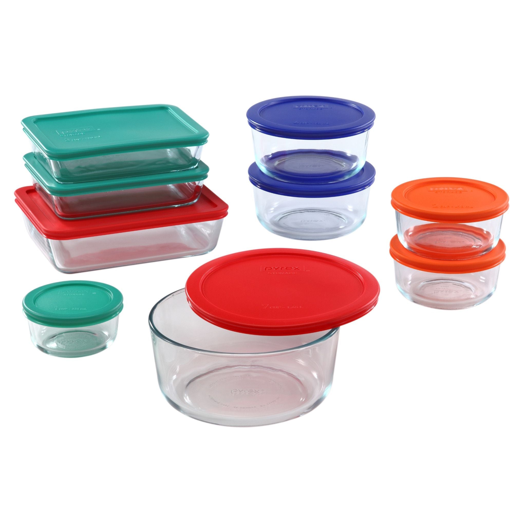 Pyrex? Simply Store? 18-piece Glass Food Storage Container Set with Lids